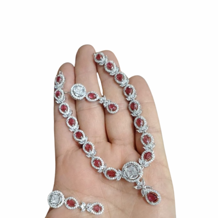 Musq Collection – Luxury Green Zircon Necklace Set - Image 2